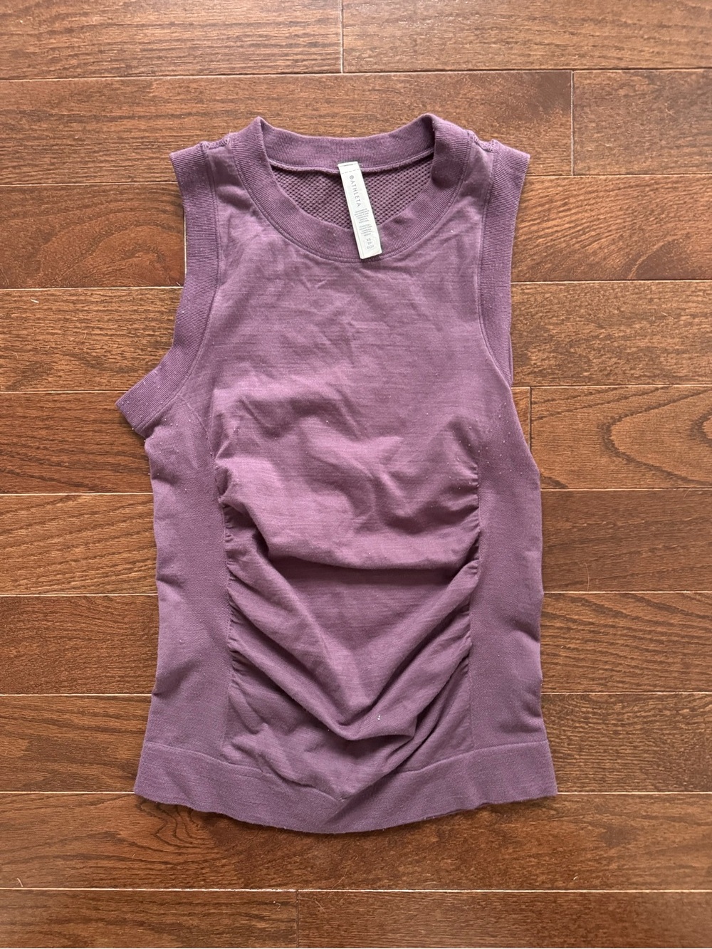 Sleeveless Ruched Athleta Ascent Tank Top - Purple